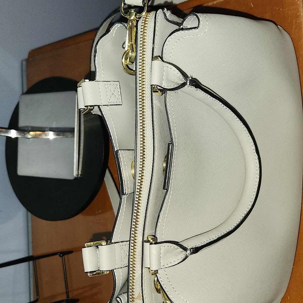 Steve Madden gray all leather carry or crossbody bag EUC - Picture 5 of 12